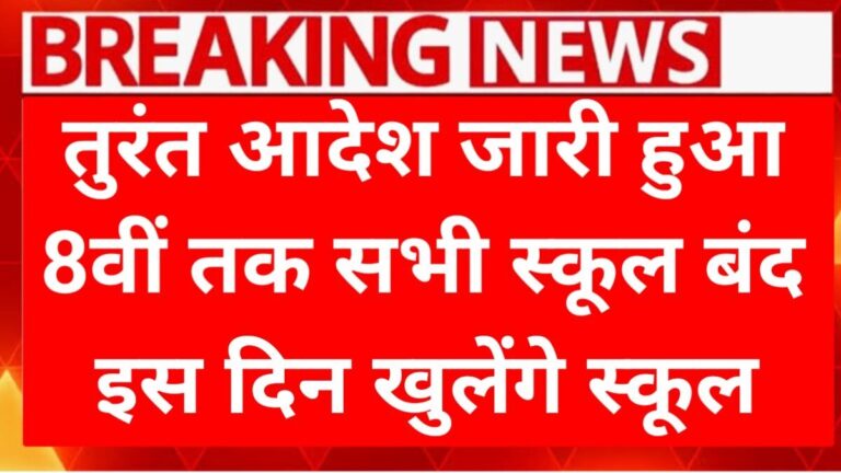 School Winter Holiday Declared Today : बढ़ती सर्दी के कारण 8वीं कक्षा तक स्कूल बंद, शिक्षा विभाग का आदेश जारी