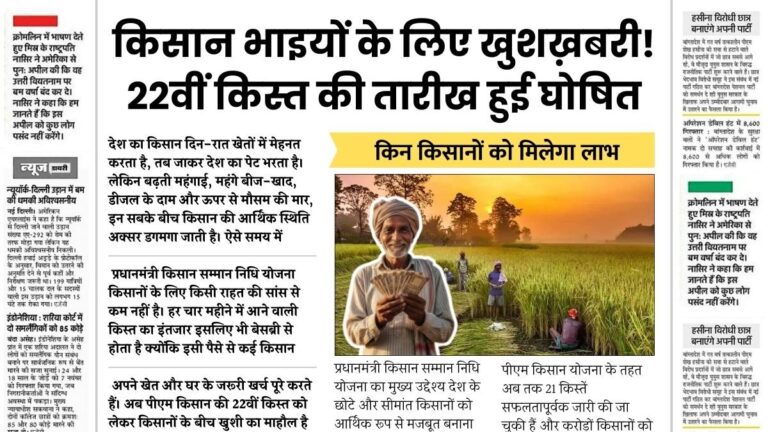 22nd Installment Date, Farmer Installment News, PM Kisan 22nd Installment, Farmers Good News Today, Government Scheme for Farmers,